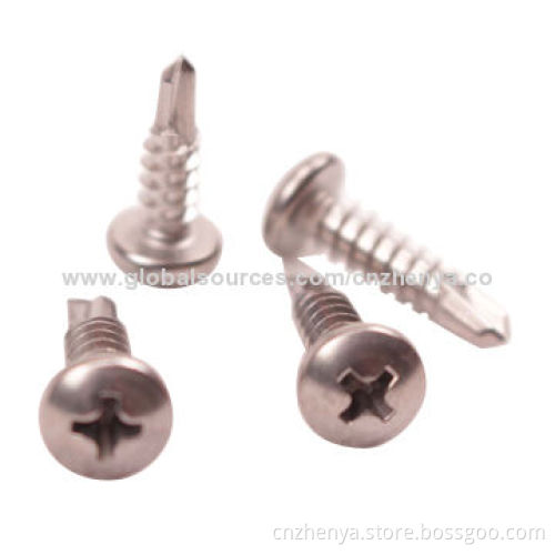 Pan Head Self-drilling Tapping Screws, Made of Stainless, Carbon, Alloy Steel Materials